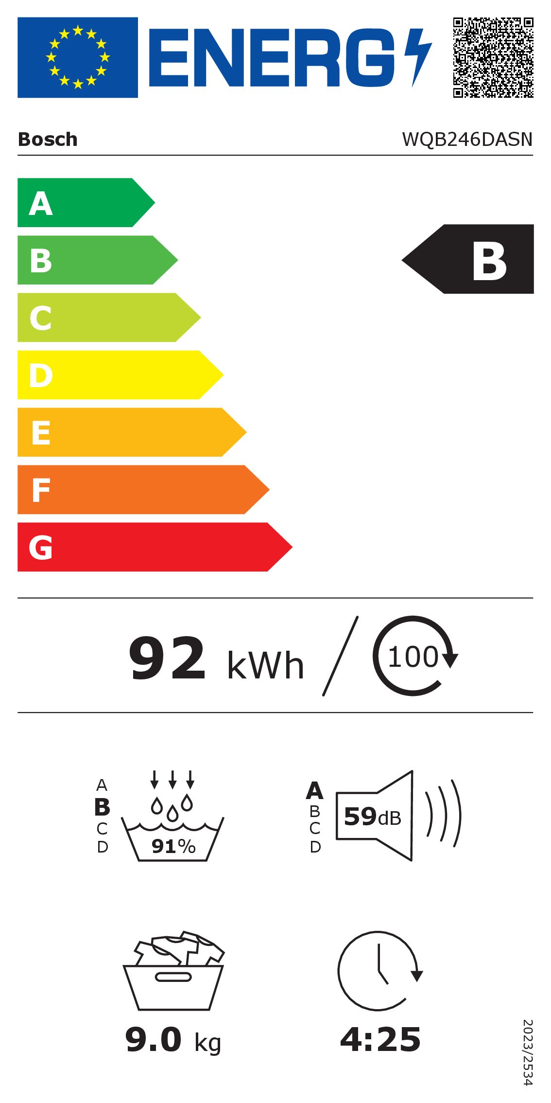 Bosch -WQB246DASN - Serie 8 med WIFI Bosch -WQB246DASN - Serie 8 med WIFI
