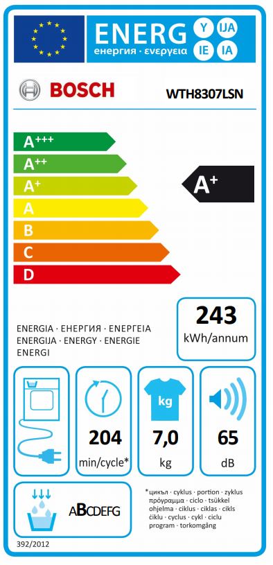 Bosch - WAN28003SN - WTH8307LSN