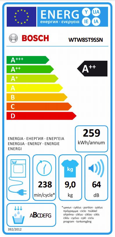 Bosch - WTW85T9SSN med SelfCleaning Condenser™