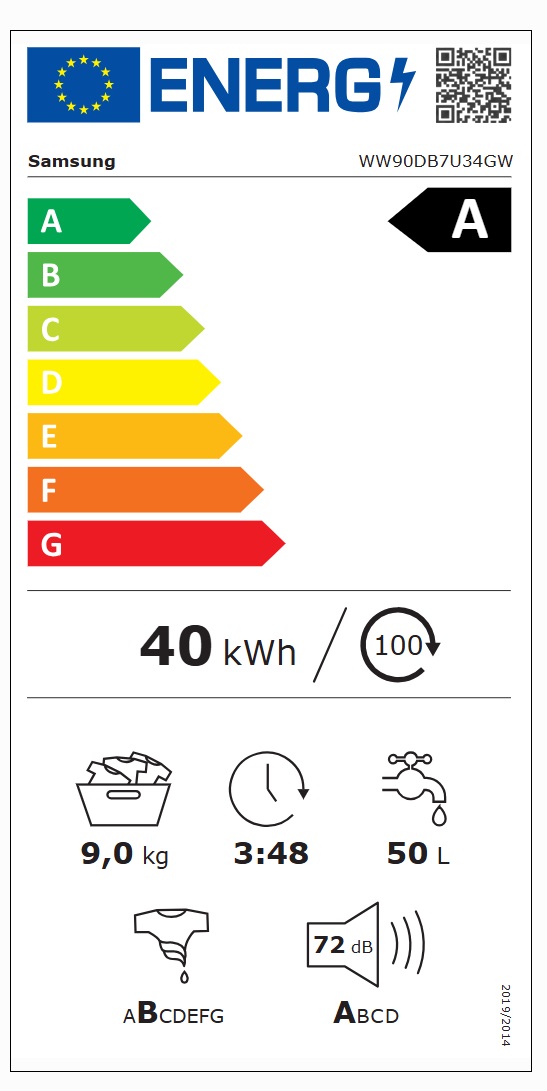 Samsung - WW90DB7U34GWU3 Bespoke  9KG